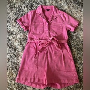 Skies Are Blue Pink Jumpsuit with Tie Waist